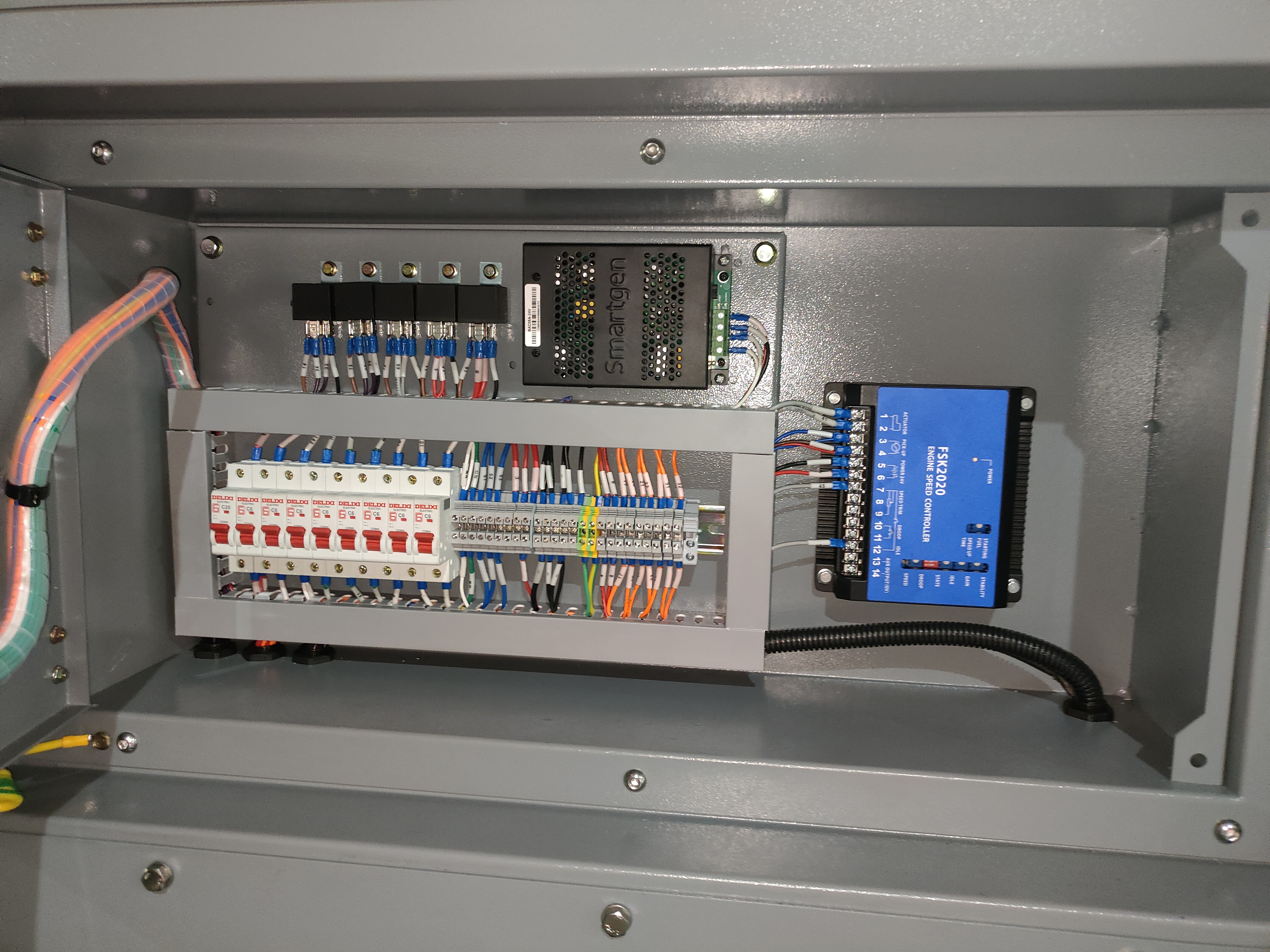 Painel de controle do grupo gerador