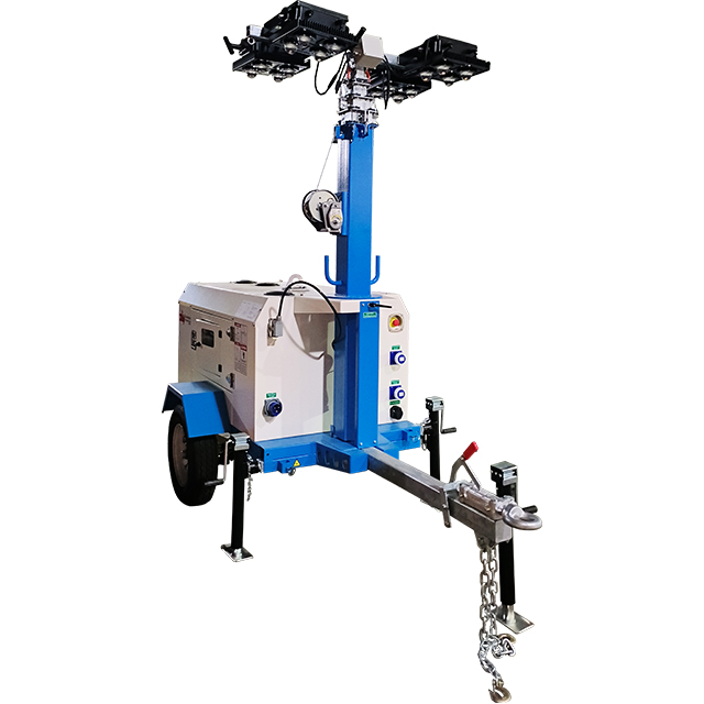 Torre de iluminação LED DLT-10000 6x500W por motor diesel Kohler KDW1003