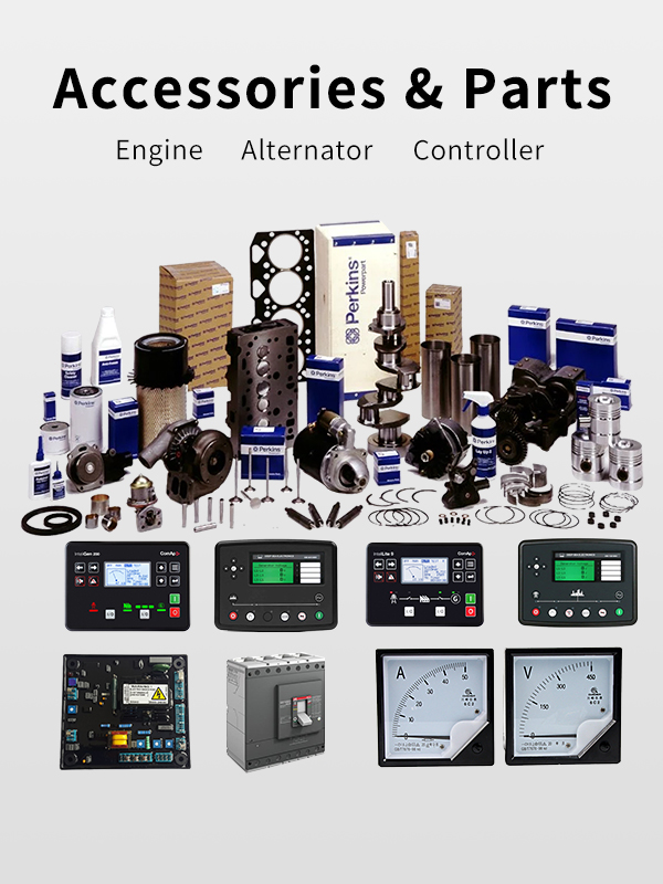 Acessórios e peças para motor, alternador e controlador