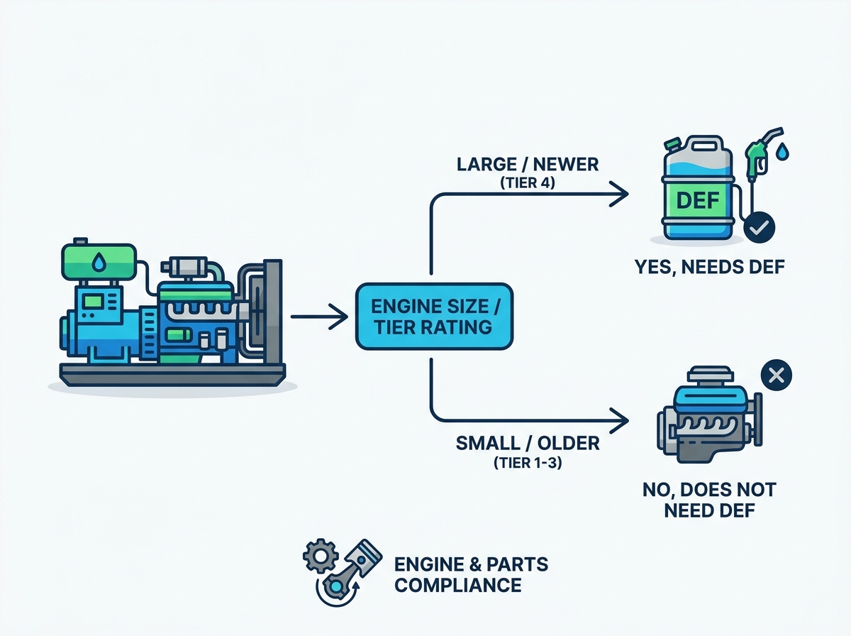 Sistema DEF de gerador diesel