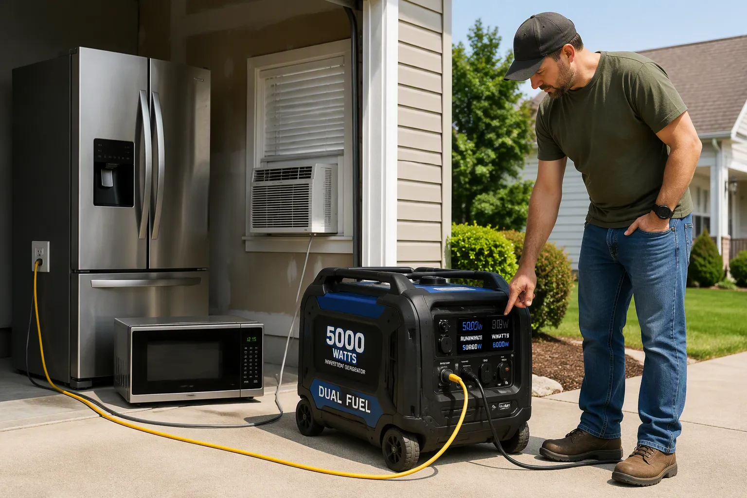 O que um gerador inversor de 5.000 watts pode operar